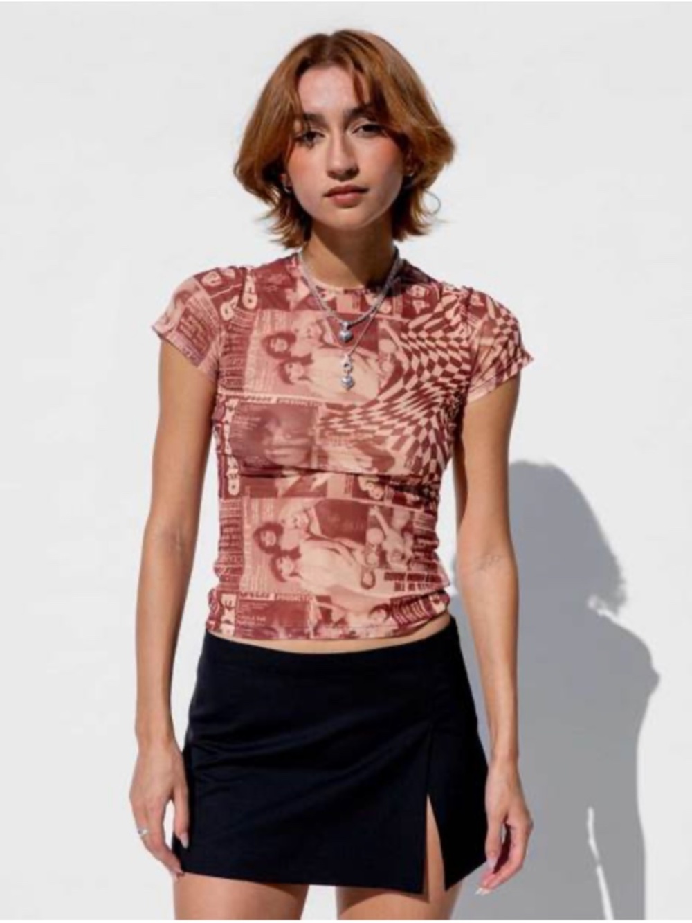 Miaou mini tee in wanted red